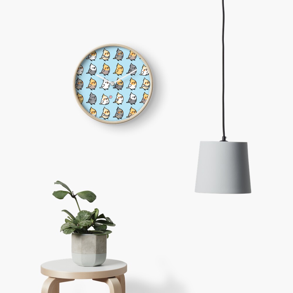 Chubby Cockatiel Collection Clock