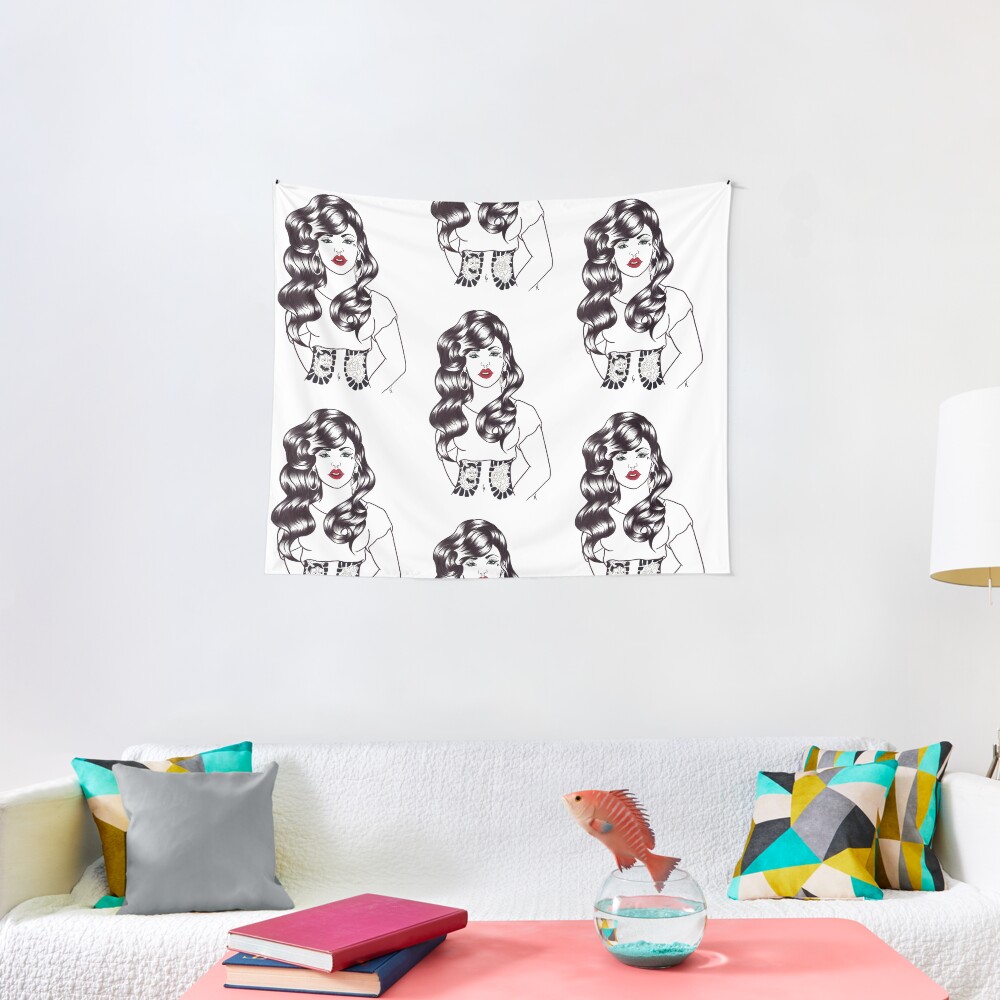 Blackwater girl - Hannya and Peony Tapestry