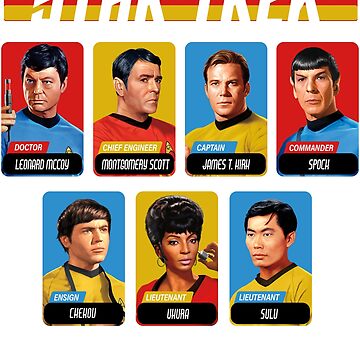 Artwork thumbnail, Star Trek Original Series Retro Full Color Crew Portrait Panels by FifthSun