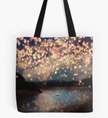 Wish Lanterns for Love Tote Bag