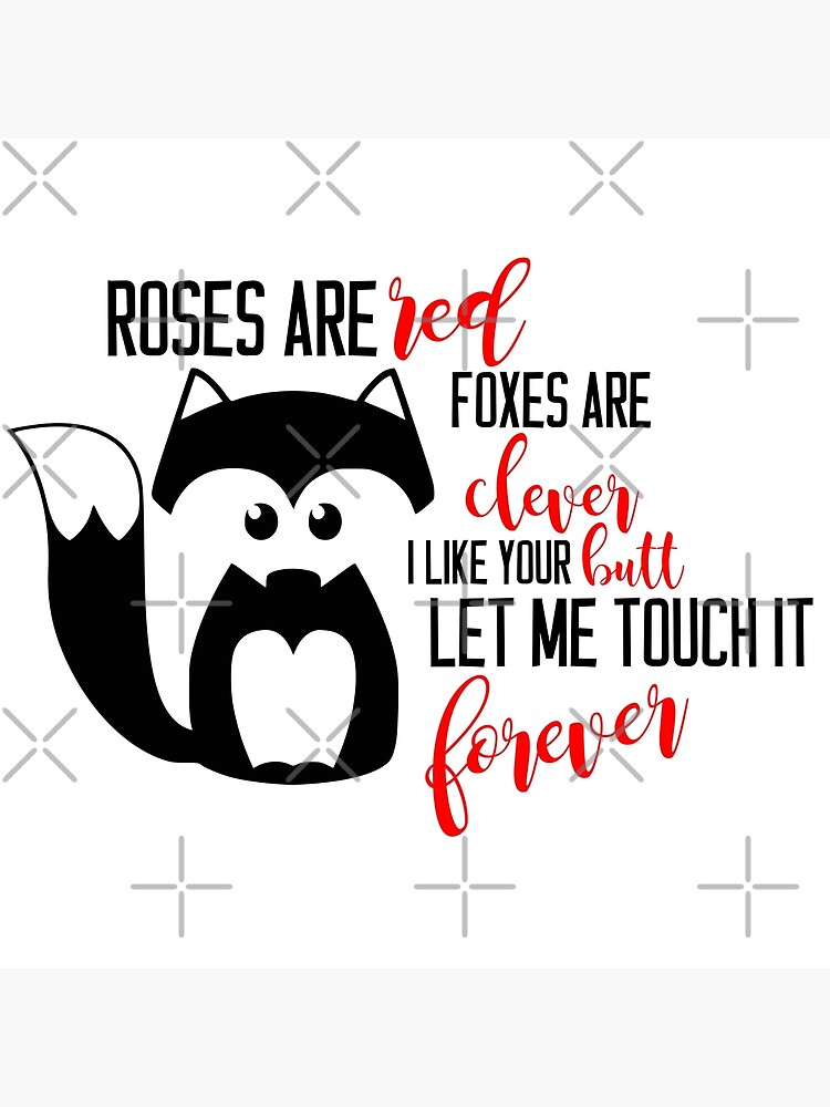 "Roses are red, foxes are clever" Throw Pillow by onawhimapparel