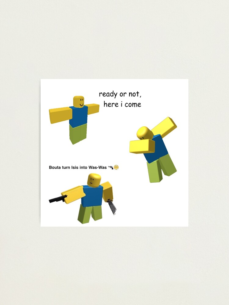 Roblox Meme Sticker Pack Photographic Print By Andreschilder - wall vine roblox