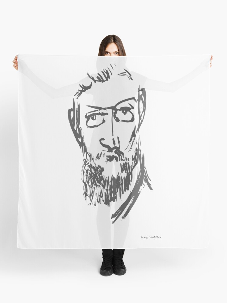 Henri Matisse Self Portrait 1900 Artwork Sketch Design Tshirt Tee Jersey Poster Artwork Scarf