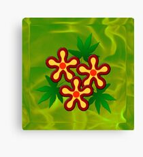 Flower - Green Canvas Print