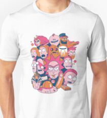 Rick and Morty Collage Slim Fit T-Shirt