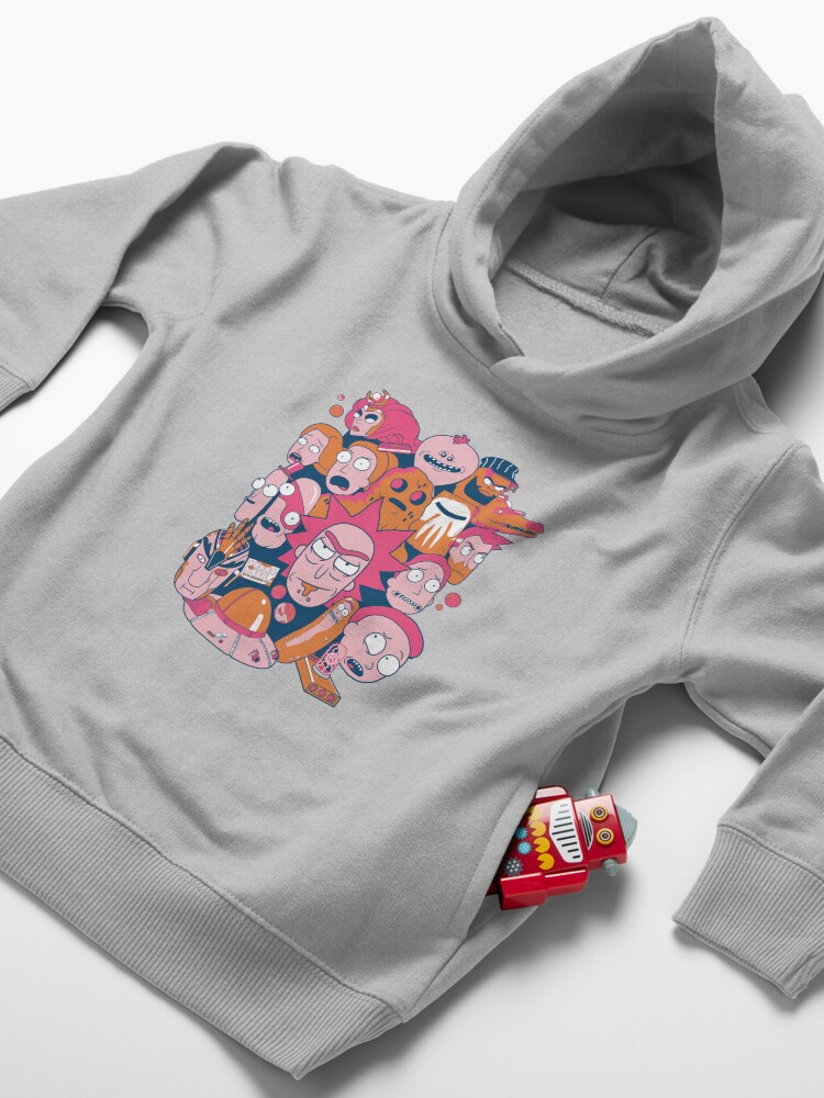 Alternate view of Rick and Morty Collage Toddler Pullover Hoodie