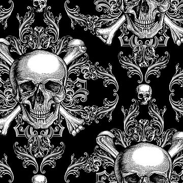 Skull Seamless Pattern Halloween Pirate Crossbones Bone Poison Ghost Scarf  Isolated Repeat Wallpaper Tile Background Stock Illustration - Illustration  of head, punk: 126749797