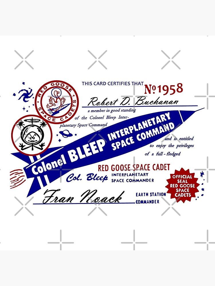 Colonel Bleep Interplanetary Space Command Membership Card by michaelrodents