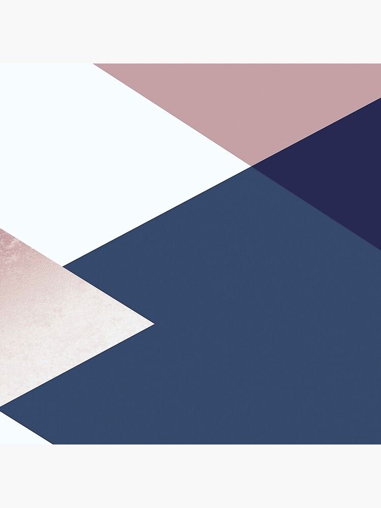Geometrics - blush indigo rose gold by galeswitzer