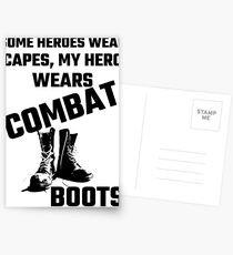Some Heroes Wear Capes, My Hero Wears Combat Boots Postcards