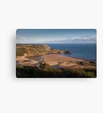 Three Cliffs Bay Gower Canvas Print
