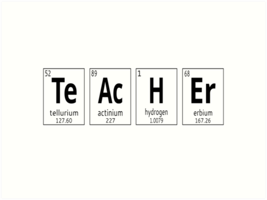 Download "Teacher Periodic Table" Art Print by coolfuntees | Redbubble