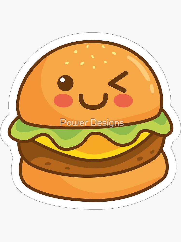 Yummy Hamburger Emoji Sticker By Pelegbar Redbubble 0337