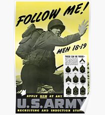 Follow Me - Join The Us Army Poster
