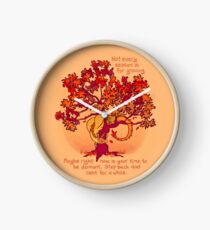 "Not Every Season is For Growing" Fall Dragon Forest Spirit Clock