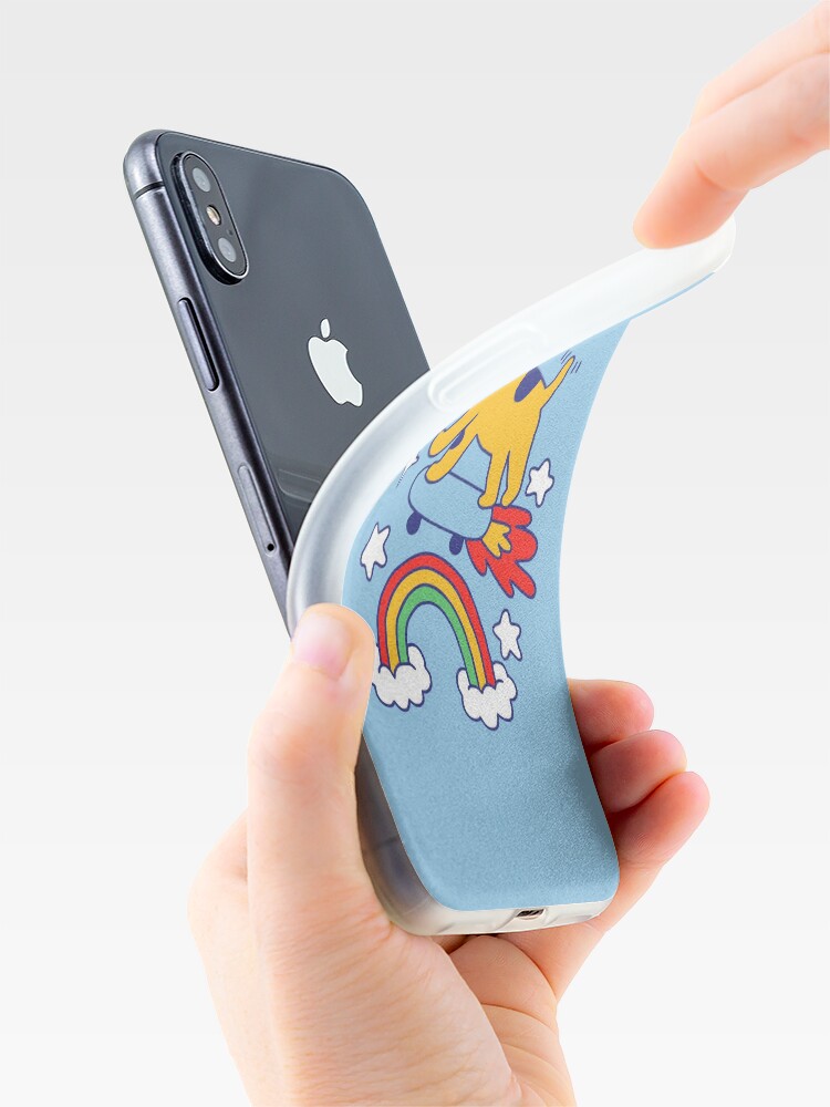Alternate view of Dog Flying On A Skateboard iPhone Case & Cover