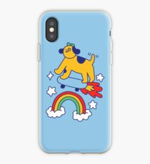 Dog Flying On A Skateboard iPhone Case