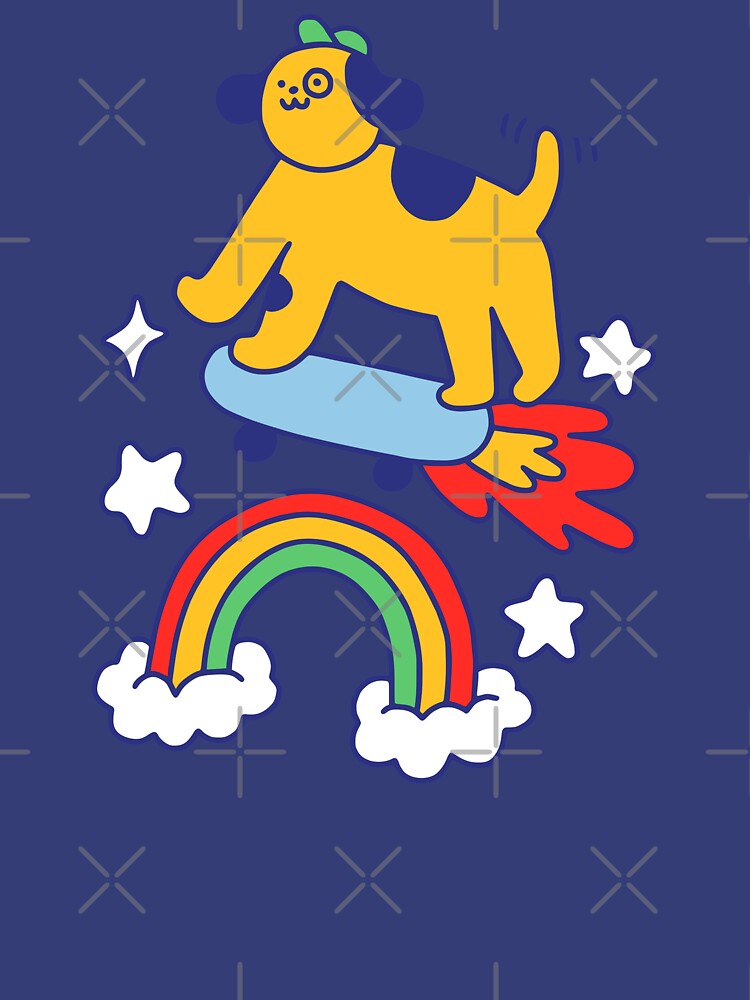 Dog Flying On A Skateboard by obinsun