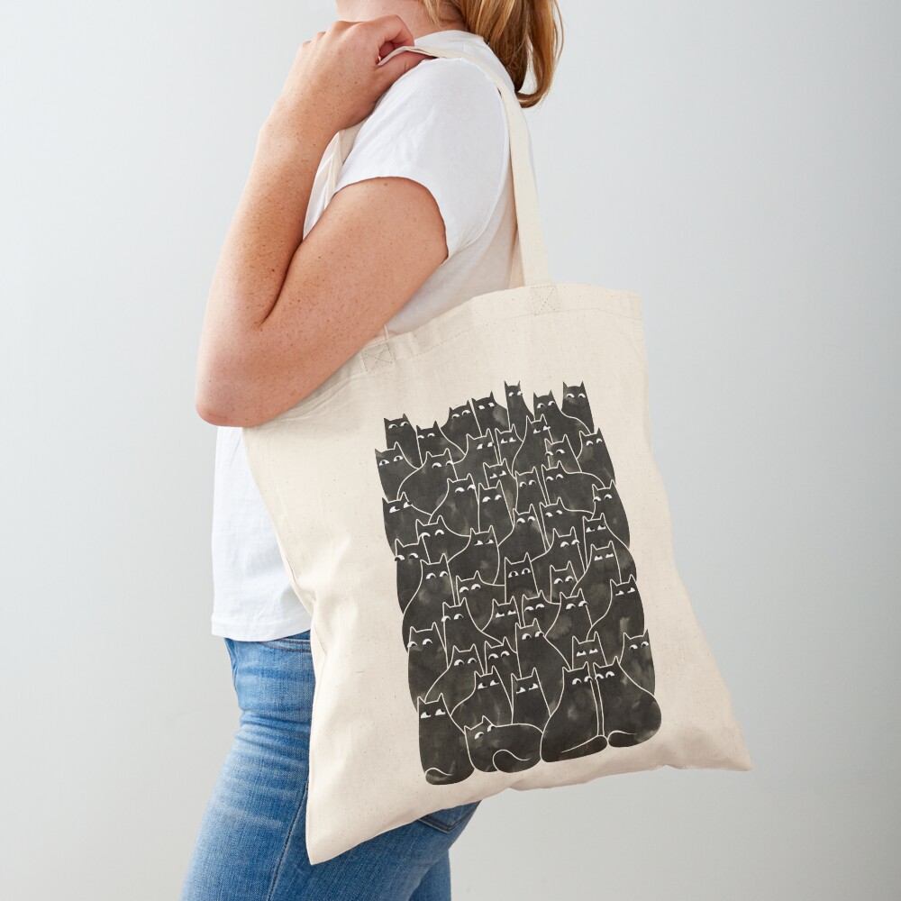 Suspicious Cats Tote Bag