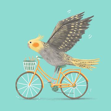 Artwork thumbnail, Cockatiel on a Bicycle  by SophieCorrigan