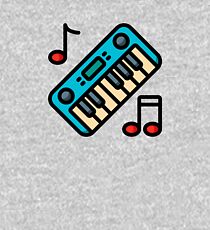 Cute Keyboard & Piano Music Instrument Hobby Emblem Kids Pullover Hoodie