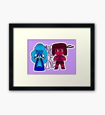 Ruby and Sapphire made of love Framed Print