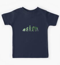 Green Photographer Evolution Kids Tee