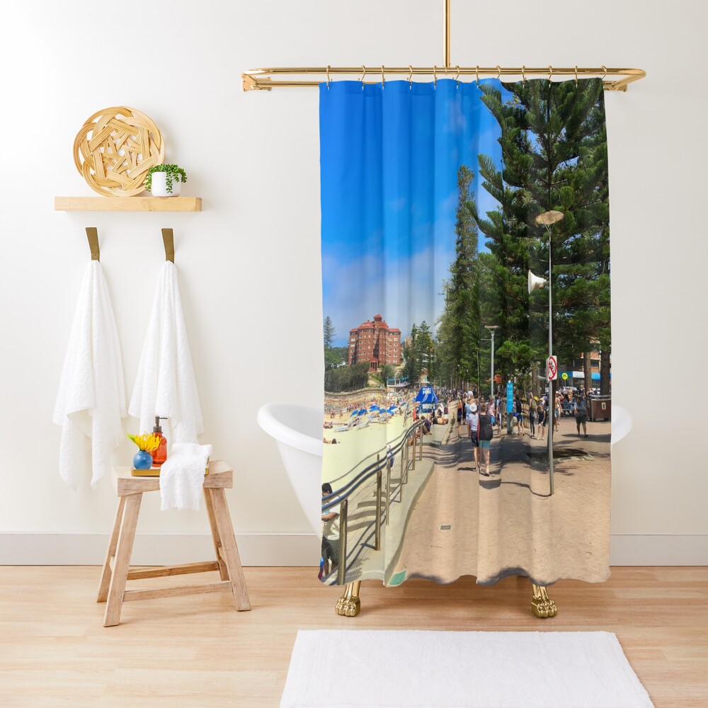 "Manly Beach Esplanade " Shower Curtain by urbanfragments | Redbubble