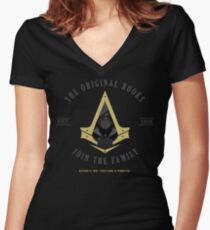 The Rooks Est. 1868 Women's Fitted V-Neck T-Shirt