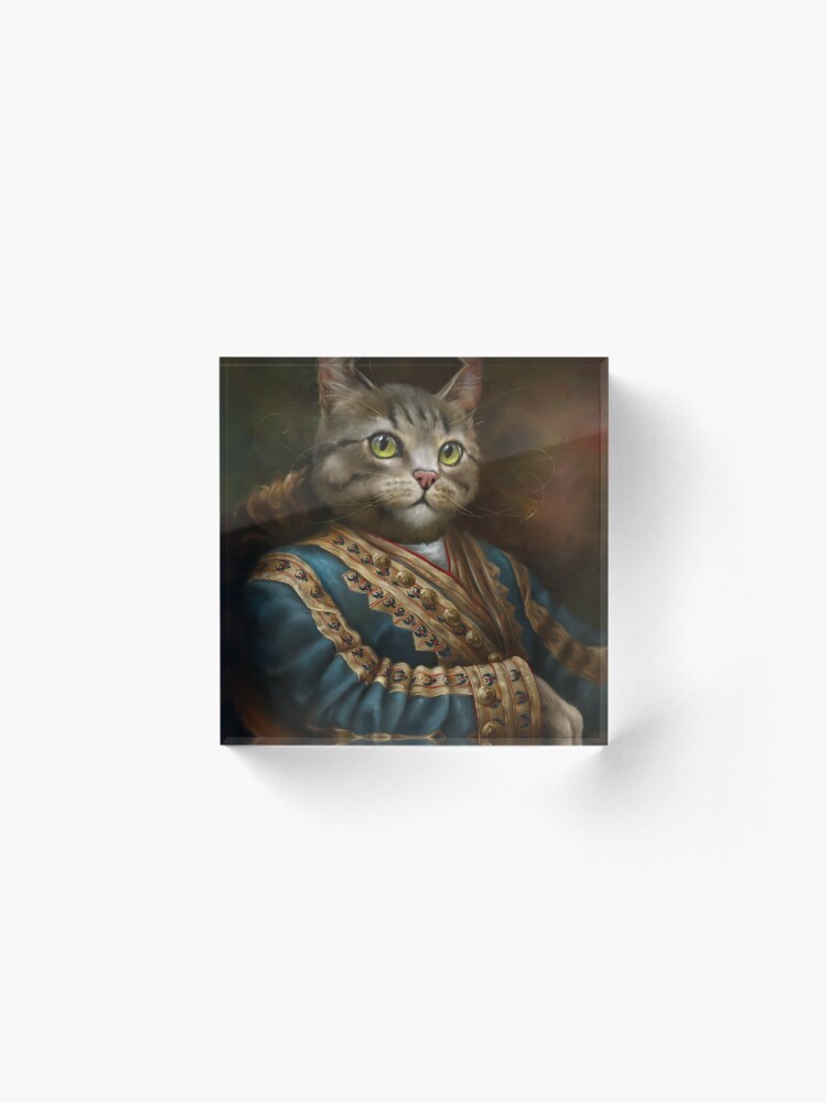 Alternate view of The Hermitage Court Outrunner Cat, alternative proportions Acrylic Block