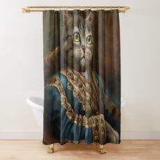 The Hermitage Court Outrunner Cat, alternative proportions Shower Curtain