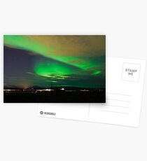 Northern lights near Reykjavik Postkarten