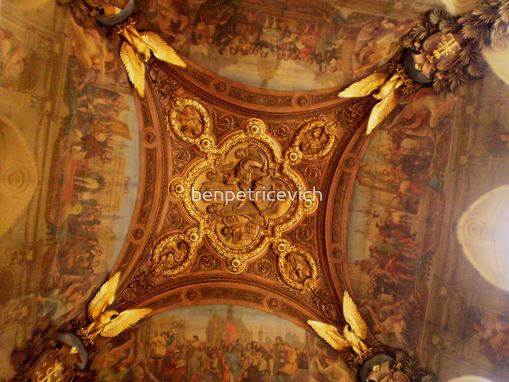 Religious Cathedral Ceiling Painting By Benpetricevich