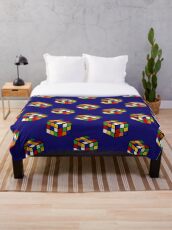 Rubik's Cube Throw Blanket