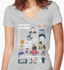 The US Office Collection Women's Fitted V-Neck T-Shirt