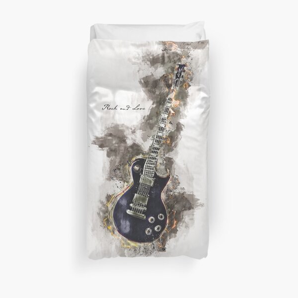 Guitare rock and love Housse de couette