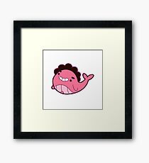 Tiny Floating Steven Whale Framed Print