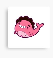 Tiny Floating Steven Whale Canvas Print