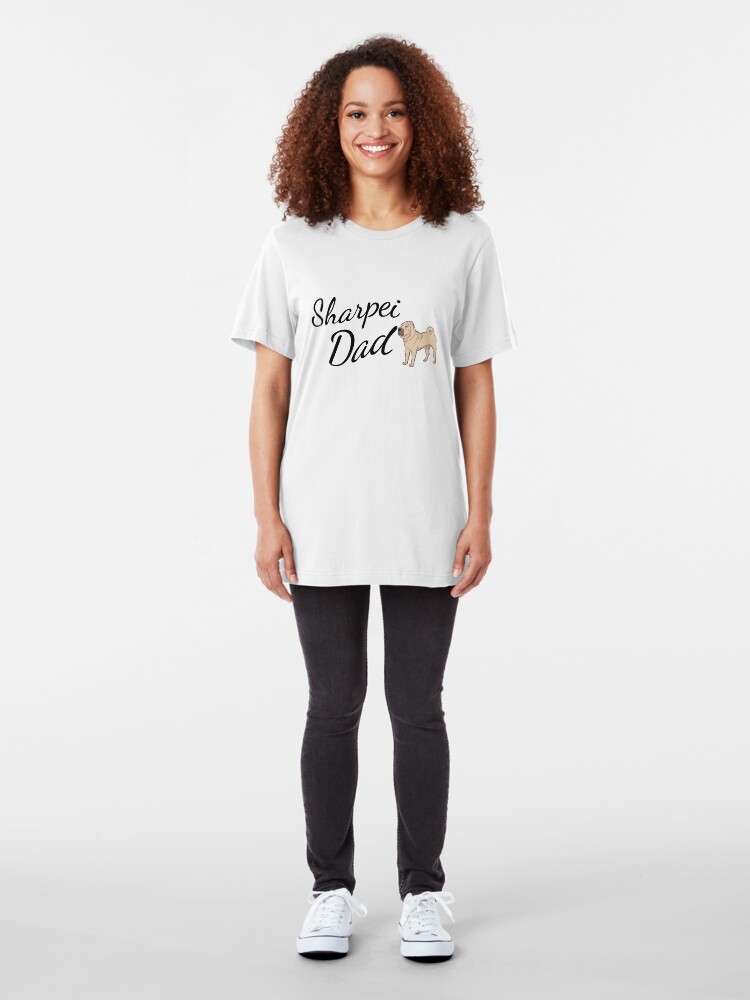 Alternate view of Sharpei Dad Slim Fit T-Shirt