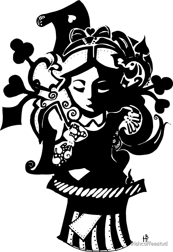 Download "Alice and the Mad Hatter Silhouette" by irishcoffeestud | Redbubble