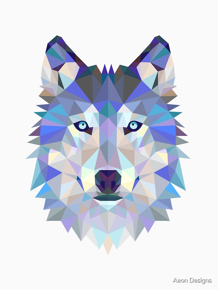 geometric wolf t shirt