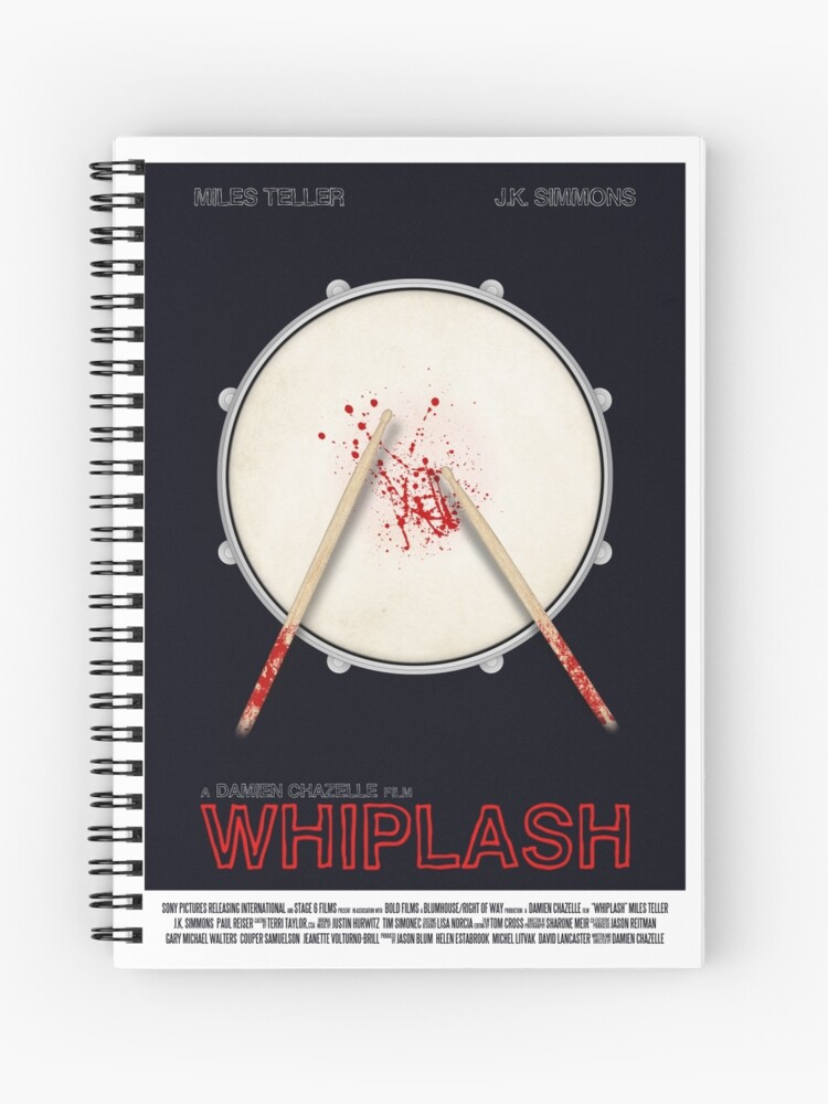 Whiplash Film Poster Spiral Notebook By Polardesigns Redbubble