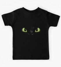 Toothless fiery eyes Kids Tee