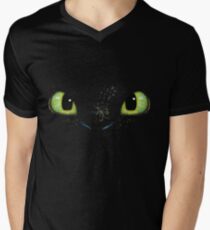 Toothless fiery eyes Men's V-Neck T-Shirt
