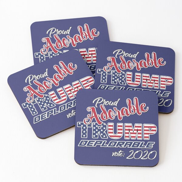 2020 Adorable Deplorable | TRUMP SUPPORTER Coasters (Set of 4)