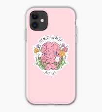 Mental Health Matters Floral Quote Art iPhone Case