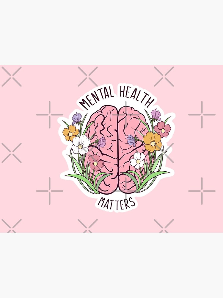 Mental Health Matters Floral Quote Art Canvas Print By Weyheycallie Redbubble