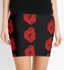 Heart Pencil Drawing Mini Skirt