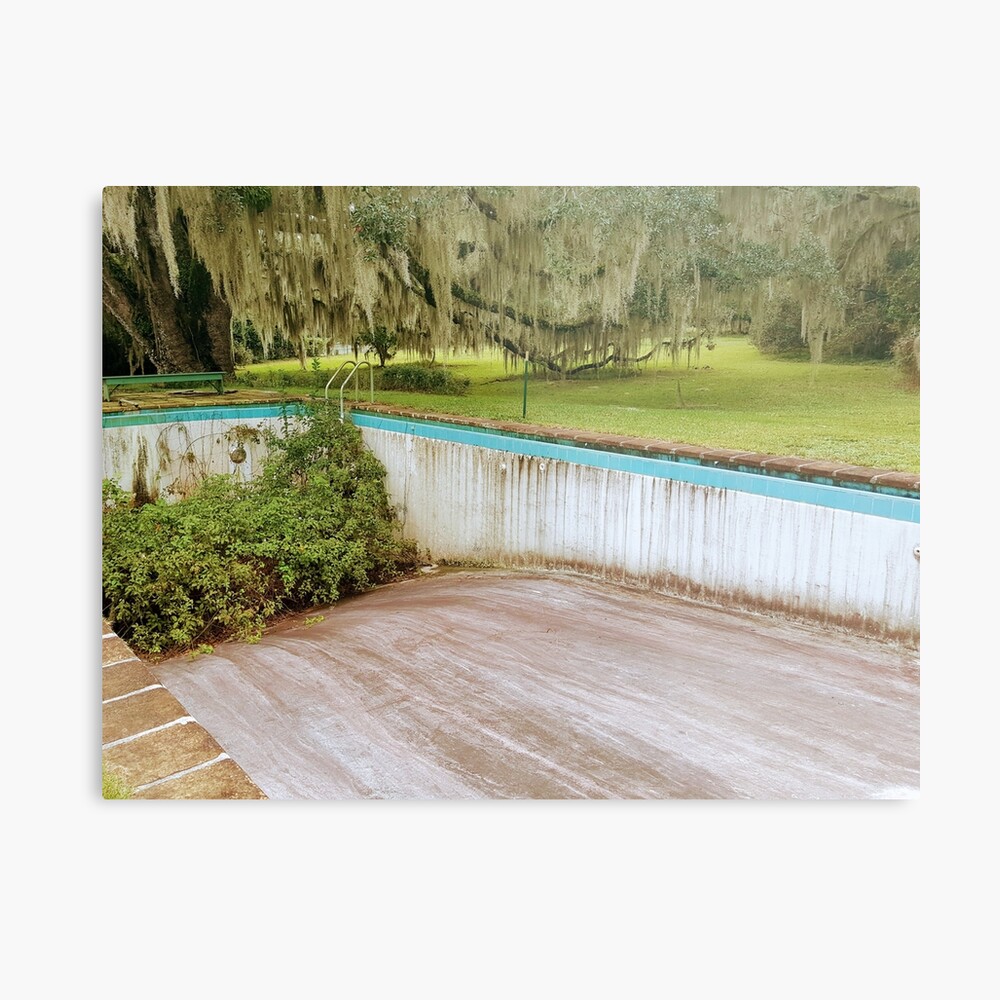 Abandoned Pool - Let's Go Swimming Metal Print