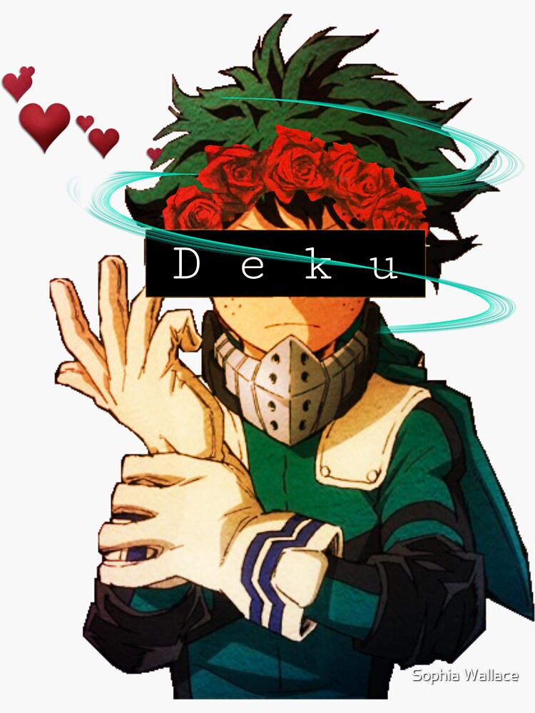 "Deku edit " Sticker by hvvacker | Redbubble